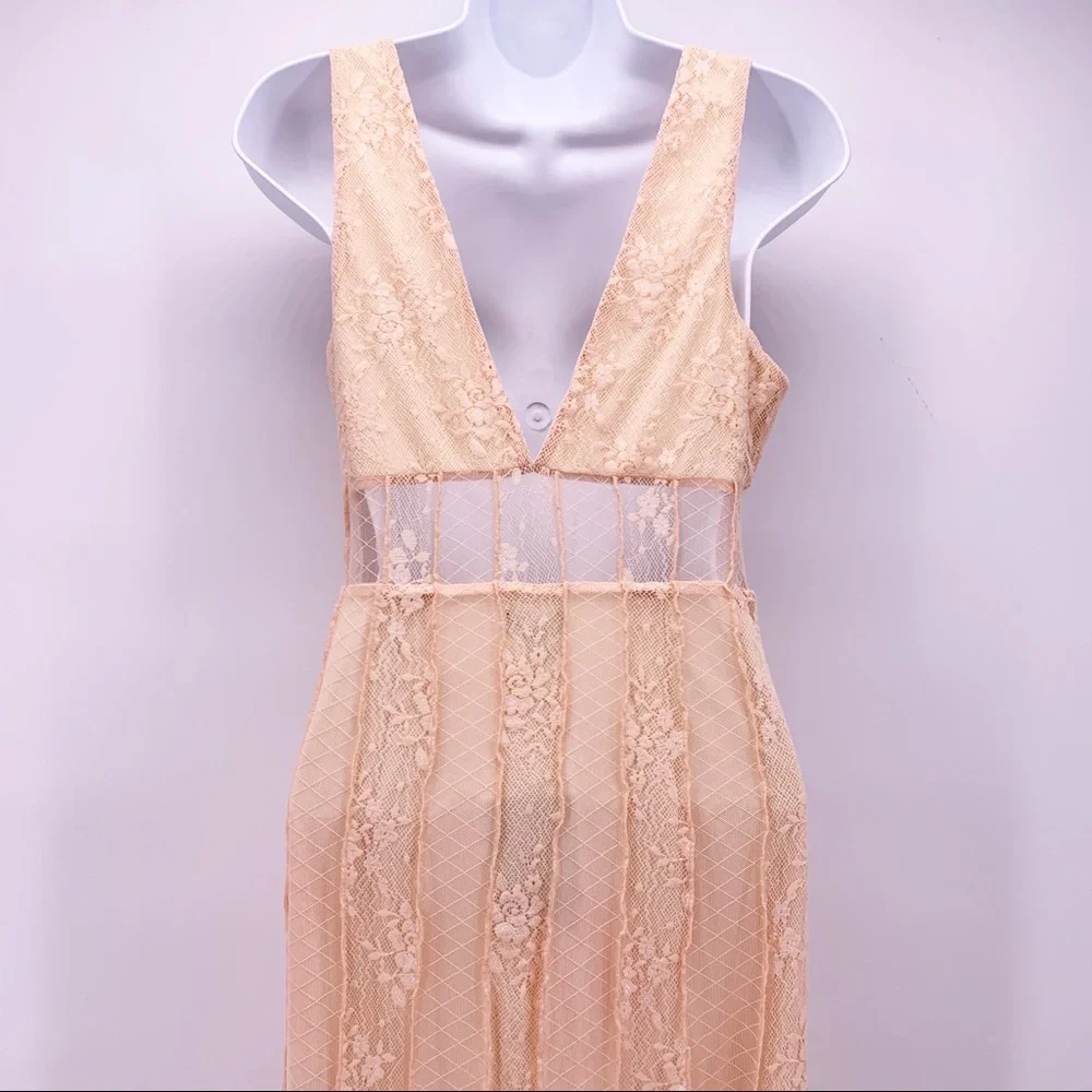NEW NBD Libra Midi Dress in Nude Pink Sz XS - Picture 9 of 12